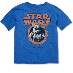Boys Star Wars The Mandolorian Baby Yoda Tee T-Shirt Size  6/7 NWT